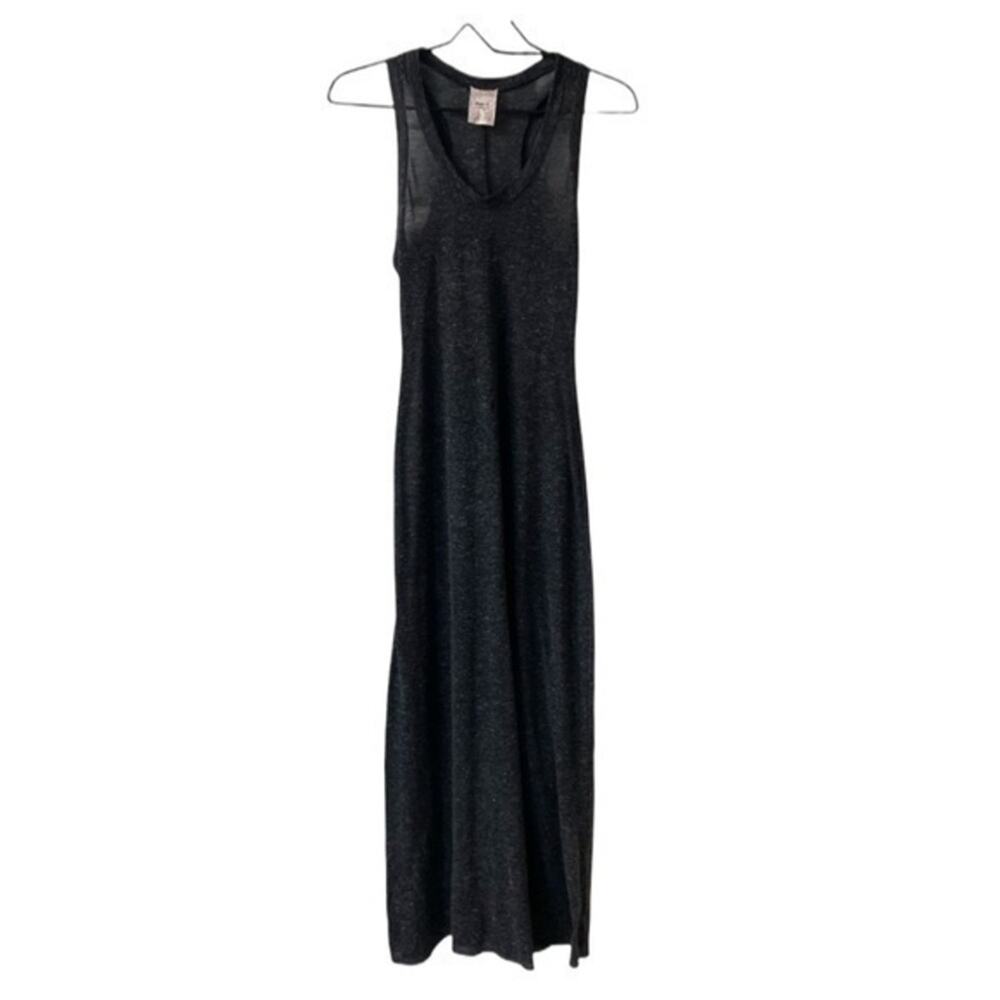 Robin K Sleeveless Midi Dress Sheer Swim Cover Up Women’s Size Small gray slip